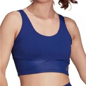 Adidas x Zoe Saldana AEROREADY Shine Sports bra size small blue workout bra